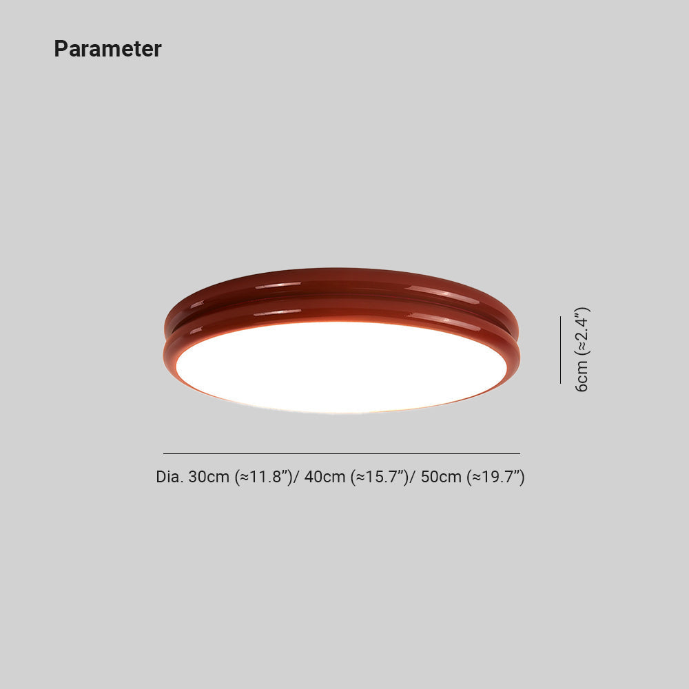 Gogikar Minimalism Colorful Flush Mount Ceiling Light Double-layered Design