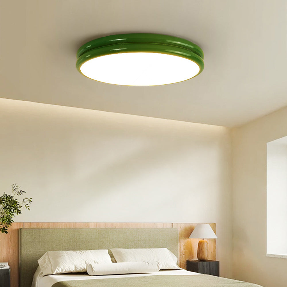 Gogikar Minimalism Colorful Flush Mount Ceiling Light Double-layered Design