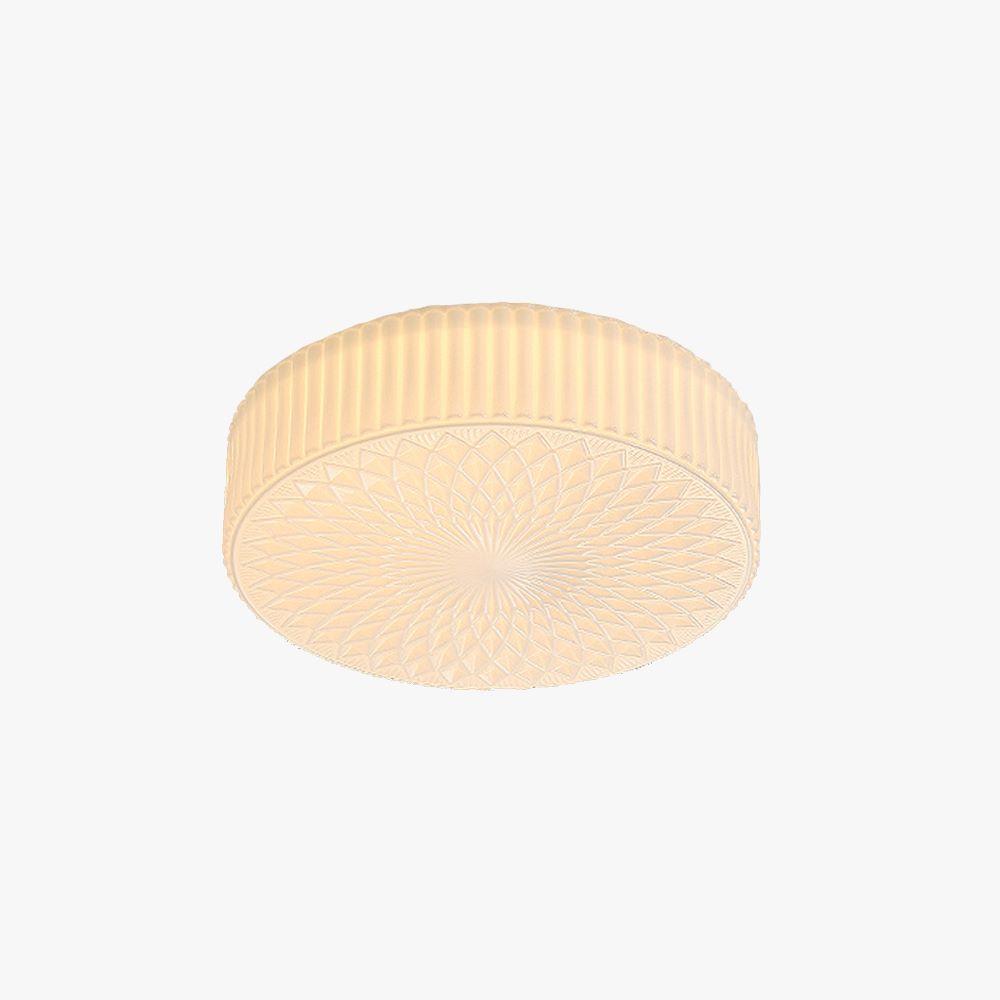 Somonut Modern Cream LED Flush Mount Ceiling Light Glass Study Bedroom