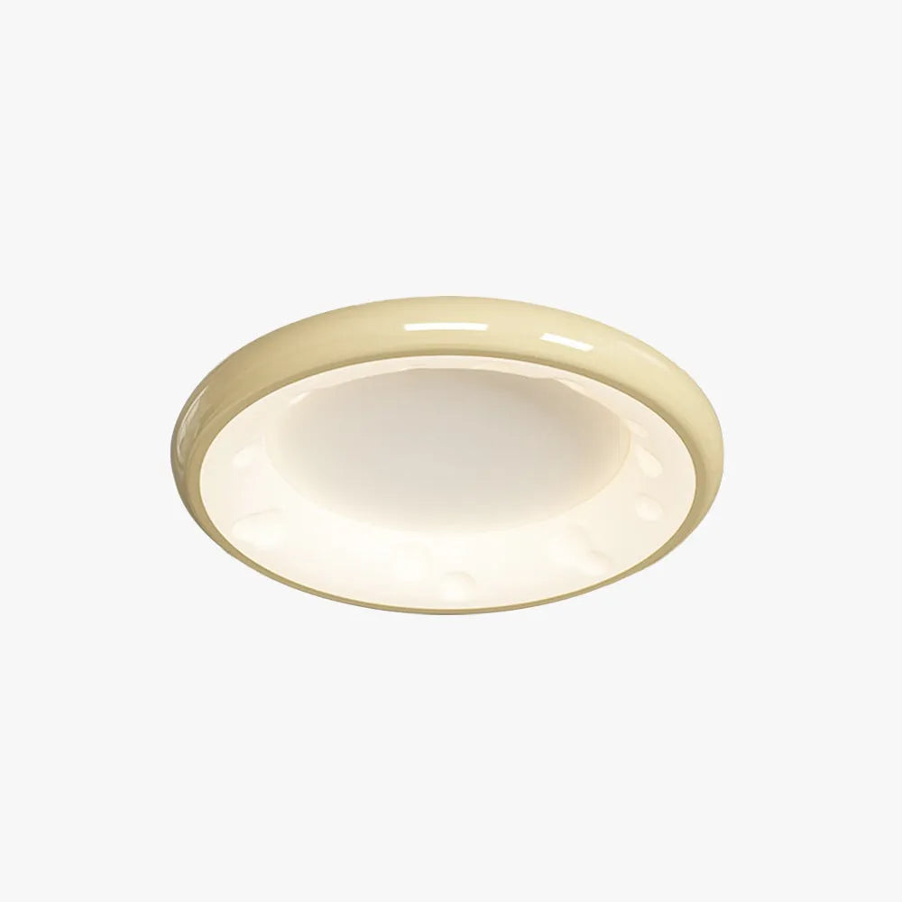 Sadudak Modern LED Flush Mount Ceiling Light Metal White Bedroom
