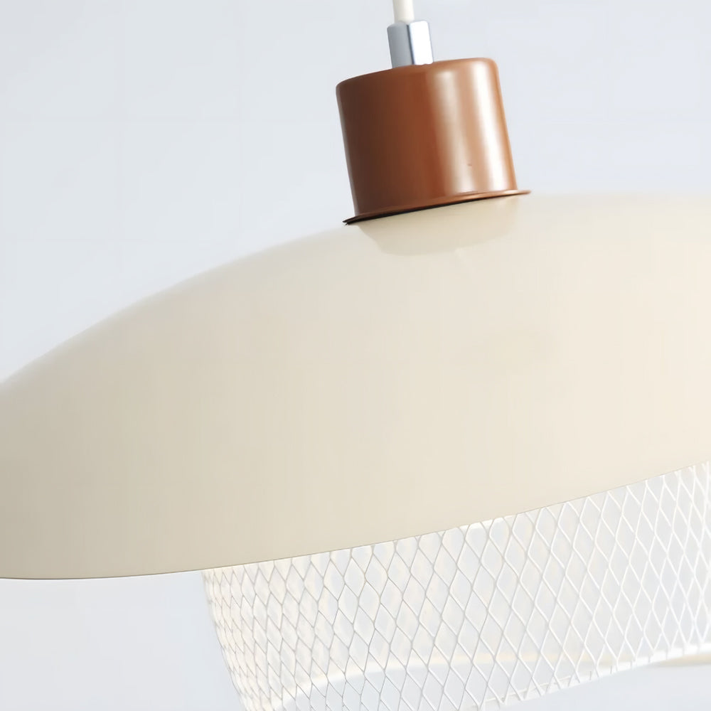 Fobasus Modern LED Pendant Light Beige/Green/Wood Dining Room