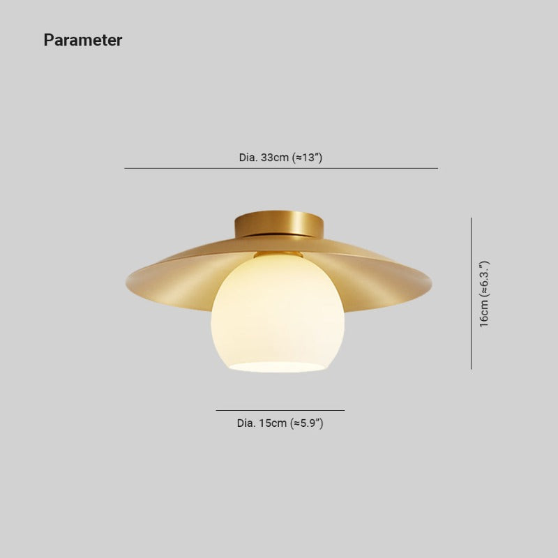 Firatel Nordic Retro LED Flush Mount Ceiling Light Metal Glass Corridor