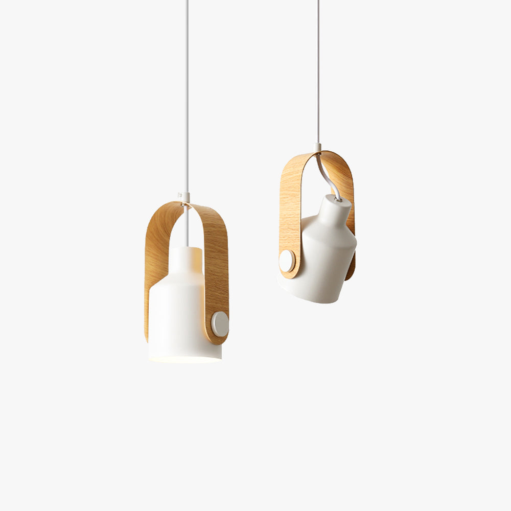 Pipevom Modern Metal LED Pendant Light White Green Black Bedroom