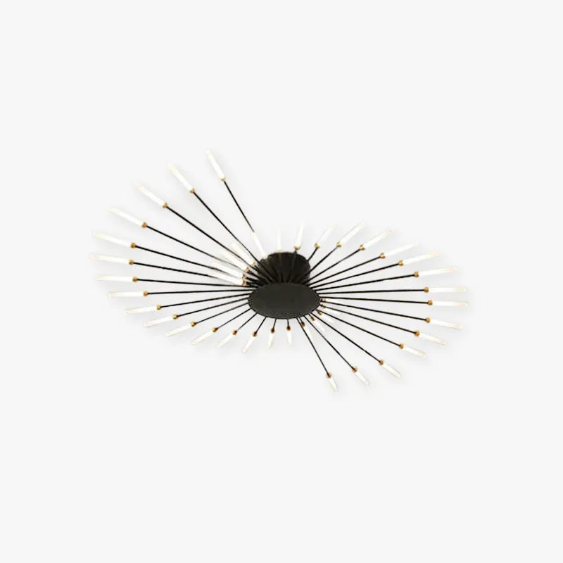 Kovon Flush-Mount Ceiling Light Fireworks, Black/Gold-Neutral Decor