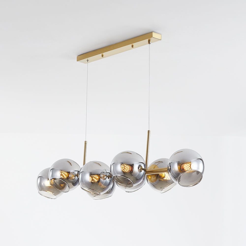 Copates Modern Glass Globe Bubble Pendant Light Black/Gold