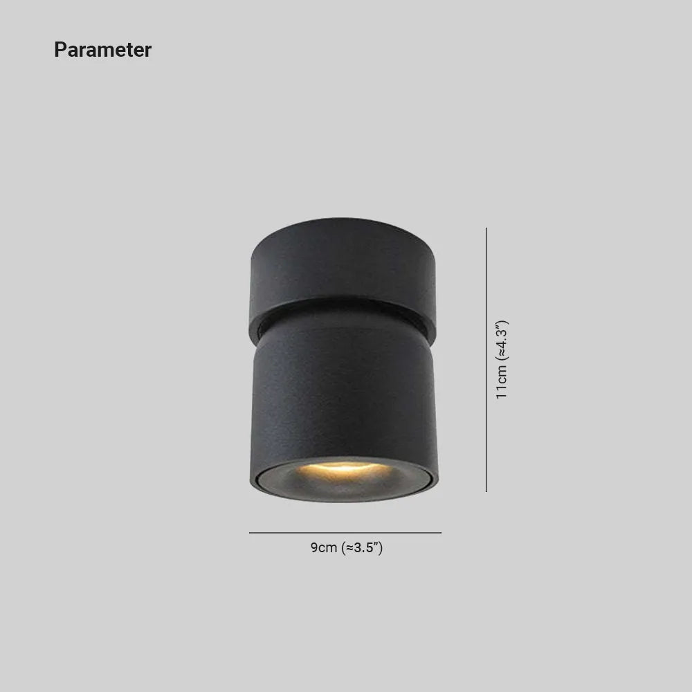 Lurix Spotlight Modern LED Flush Mount Ceiling Light, Black/White-Neutral Decor