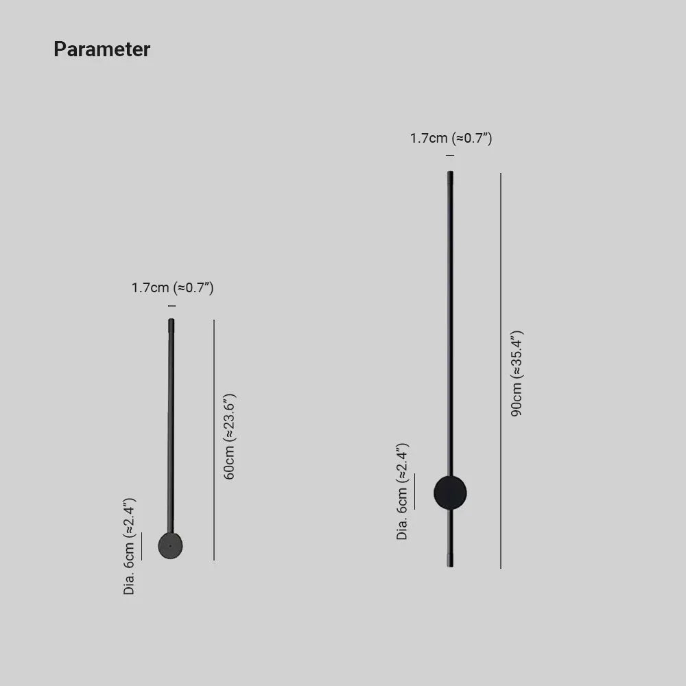 Ravel Minimalist Rotatable Linear Indoor Wall Lamp, Black-Neutral Decor
