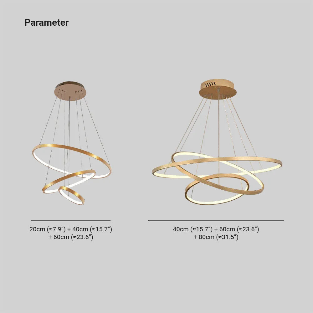 Toriq Pendant Light, Inner Ring Illuminated, White/Black/Gold-Neutral Decor