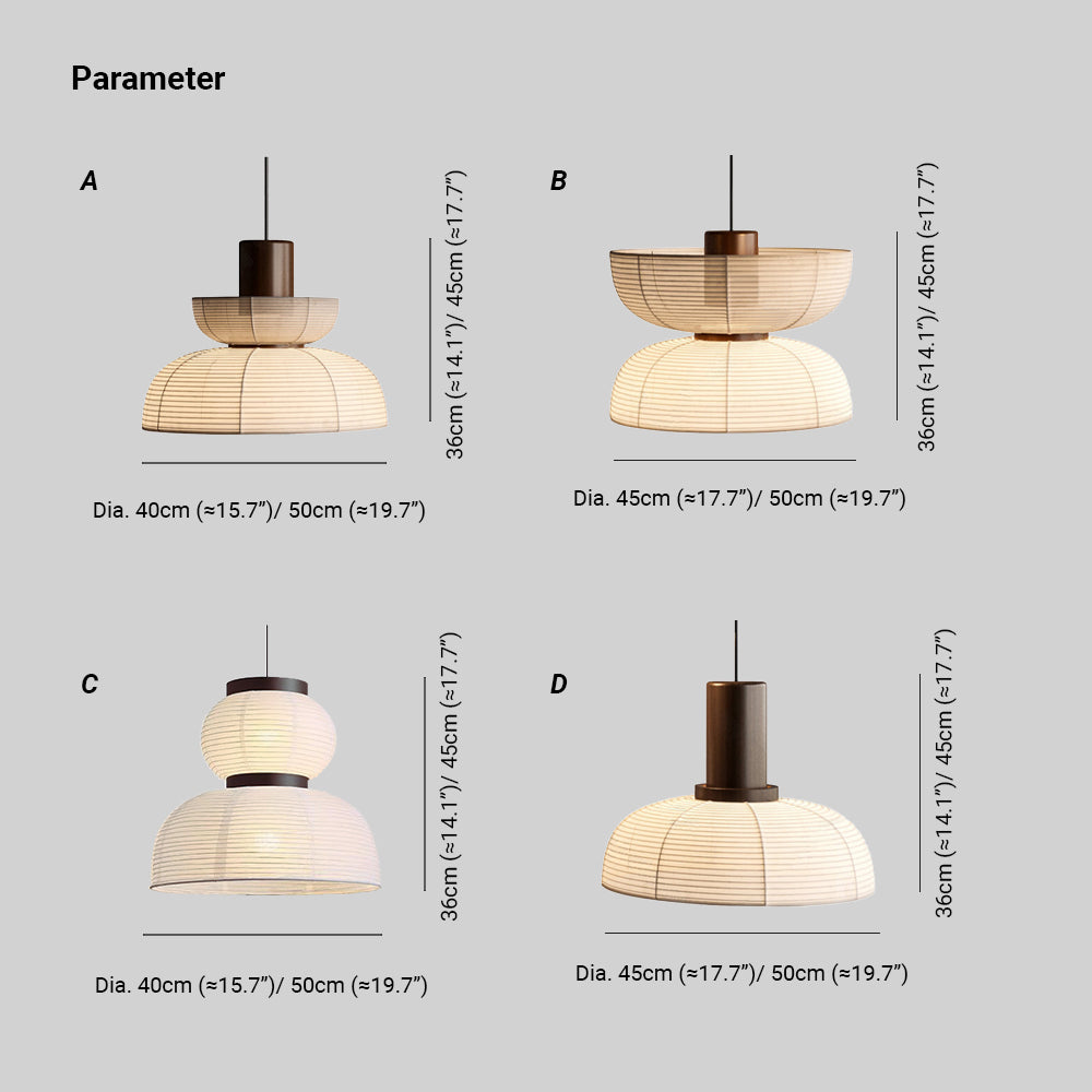 Janipam Retro Fabric & Metal Pendant Light, 2 Style