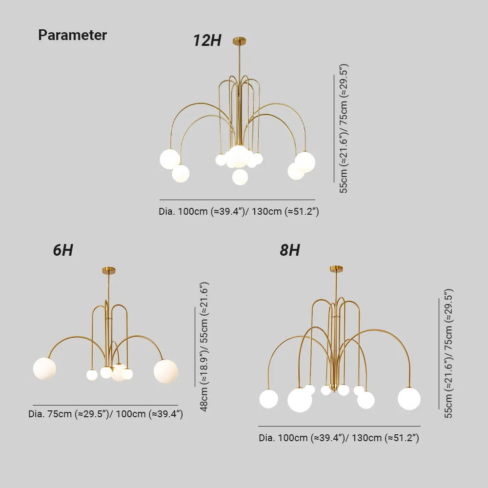 Arvyn Pendant Light Double Layer Glass Bubble-Neutral Decor