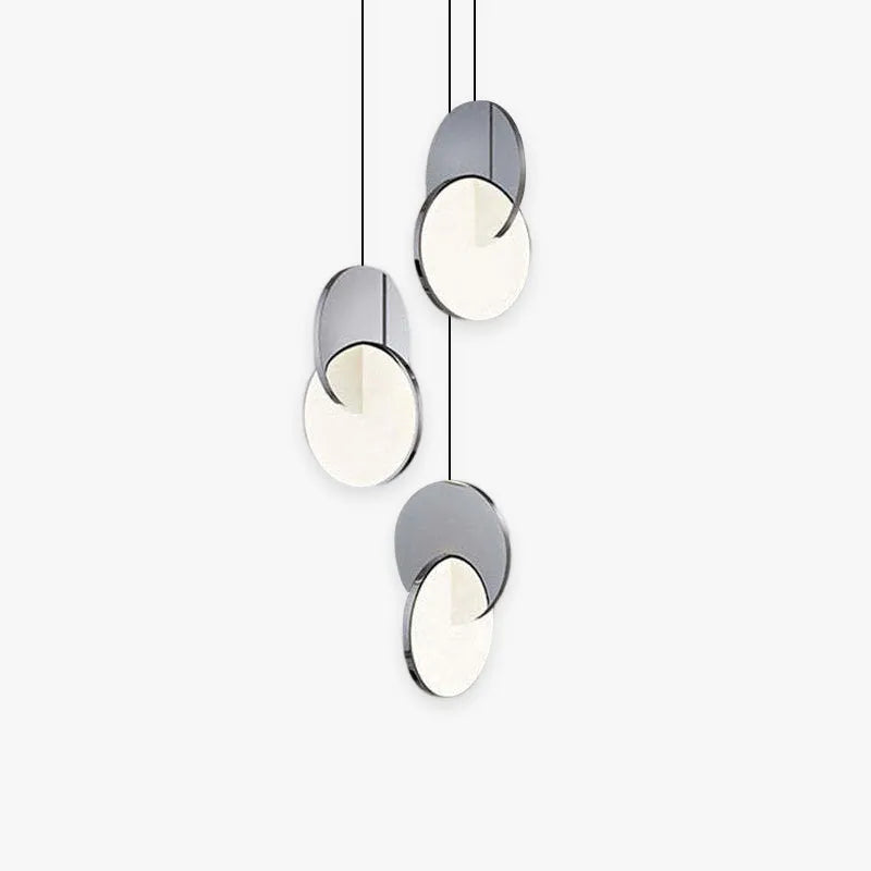 Ceripis Pendant Light, Disc, Gold/Silver