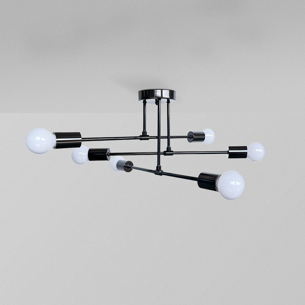 Lunil Modern Flush Mount Ceiling Light, Gold & Black-Neutral Decor