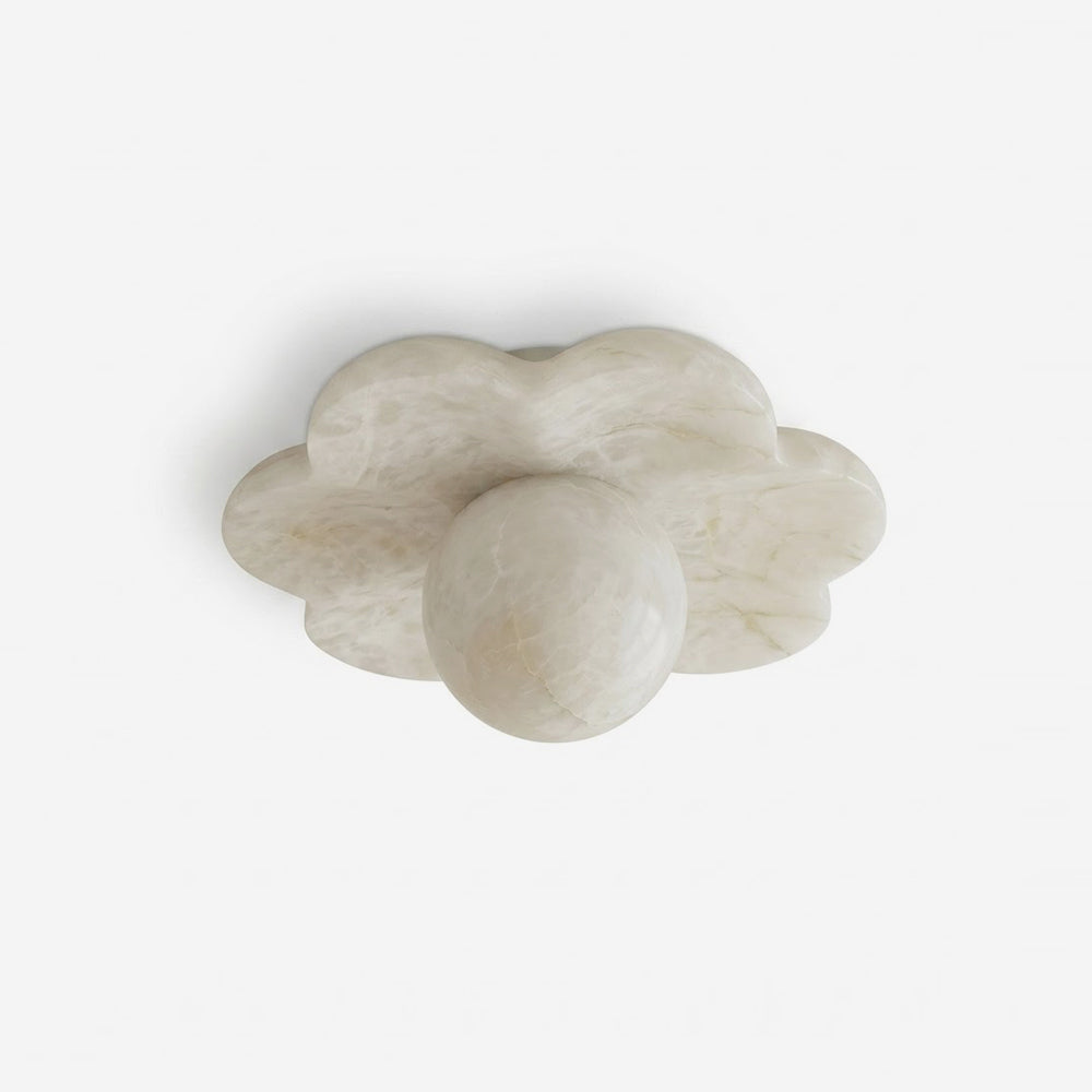 Nivereon La Fleur Alabaster Flush Mount