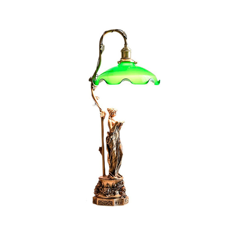 Petalo Lady Statue Glass Table Lamp
