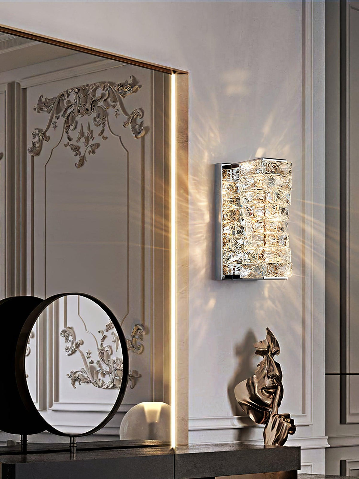 Ilvelia Postmodern Luxury Crystal Wall Light