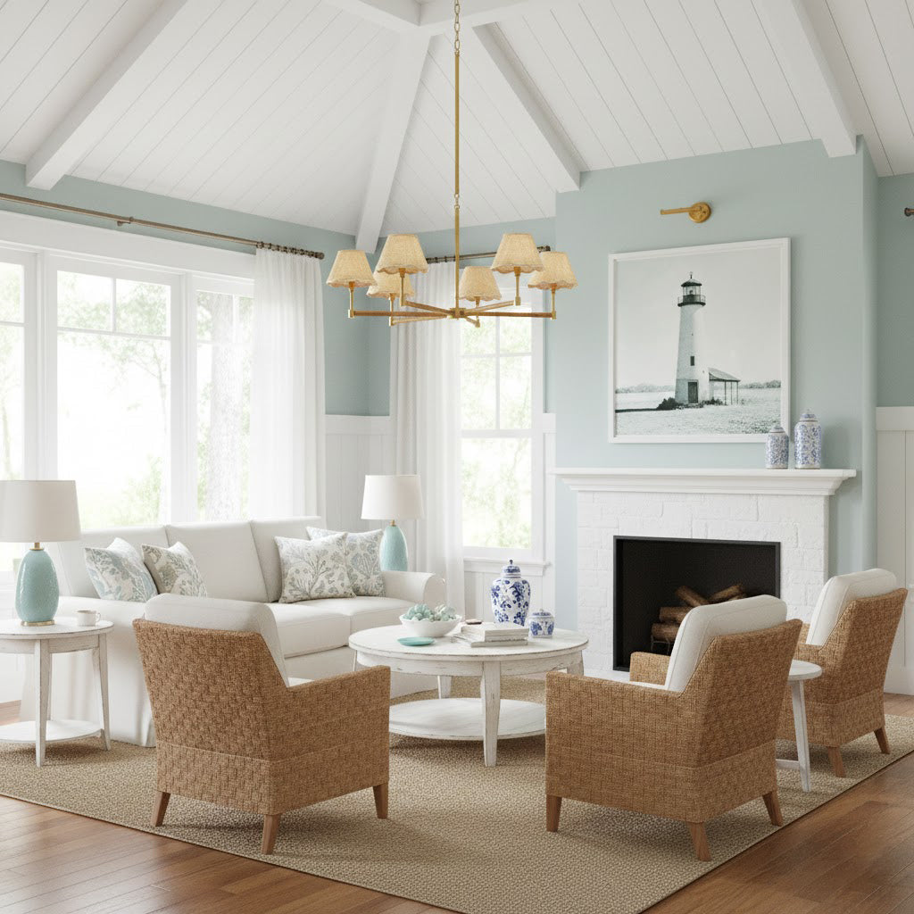 Larkspur Modern Brass Chandelier