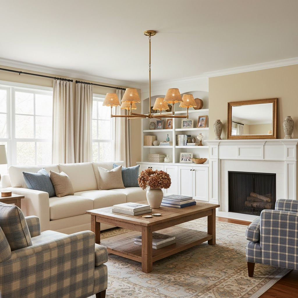 Larkspur Modern Brass Chandelier