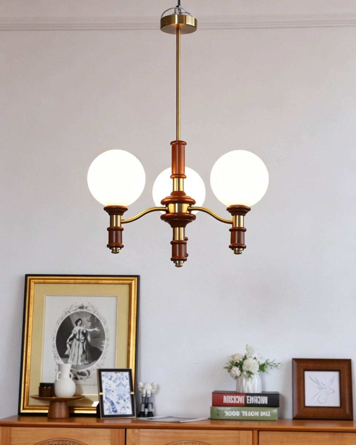 Laurelhurst Walnut Globe Chandelier