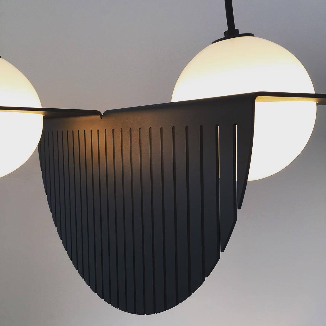 Irenol Black Contemporary Pendant Lamp