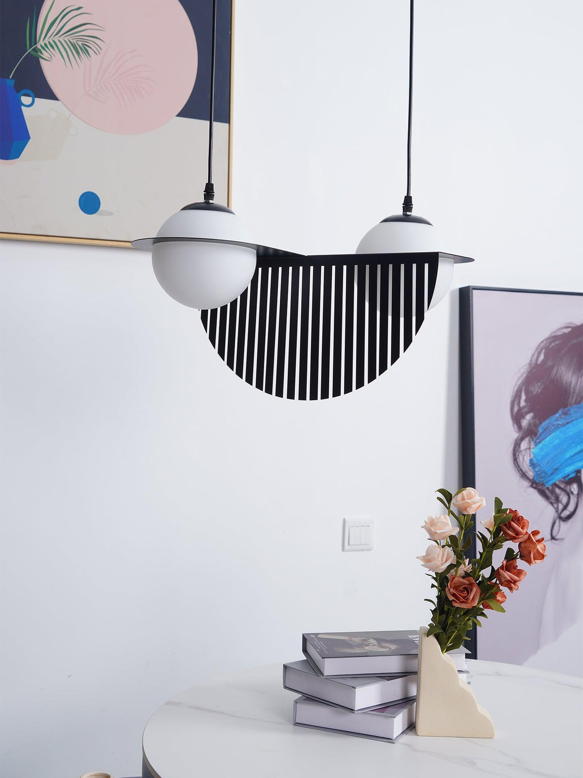 Irenol Black Contemporary Pendant Lamp