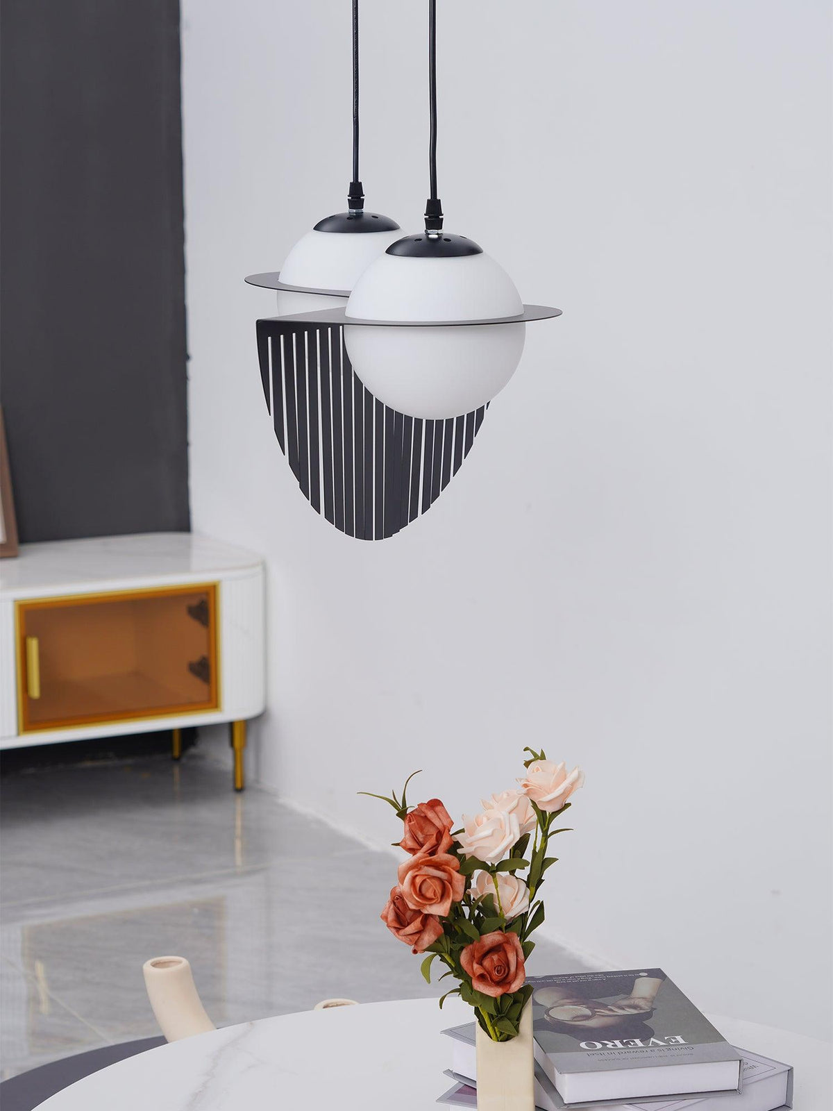 Irenol Black Contemporary Pendant Lamp