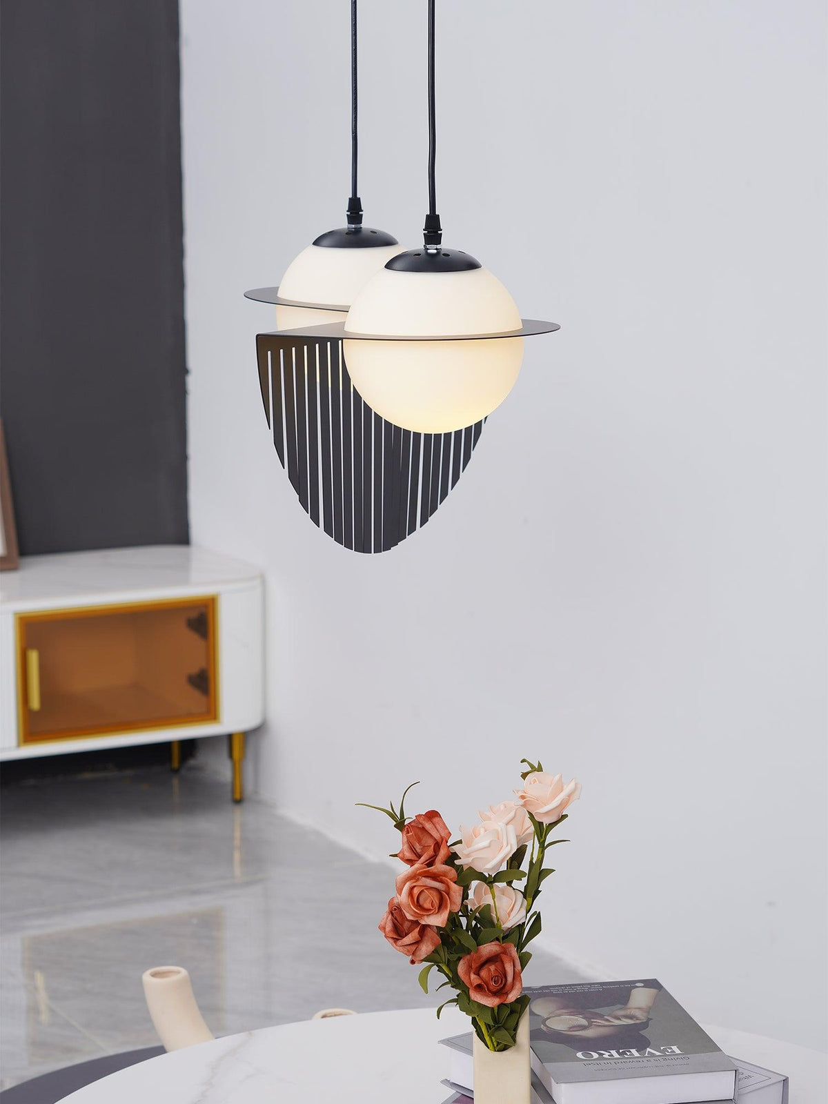 Irenol Black Contemporary Pendant Lamp