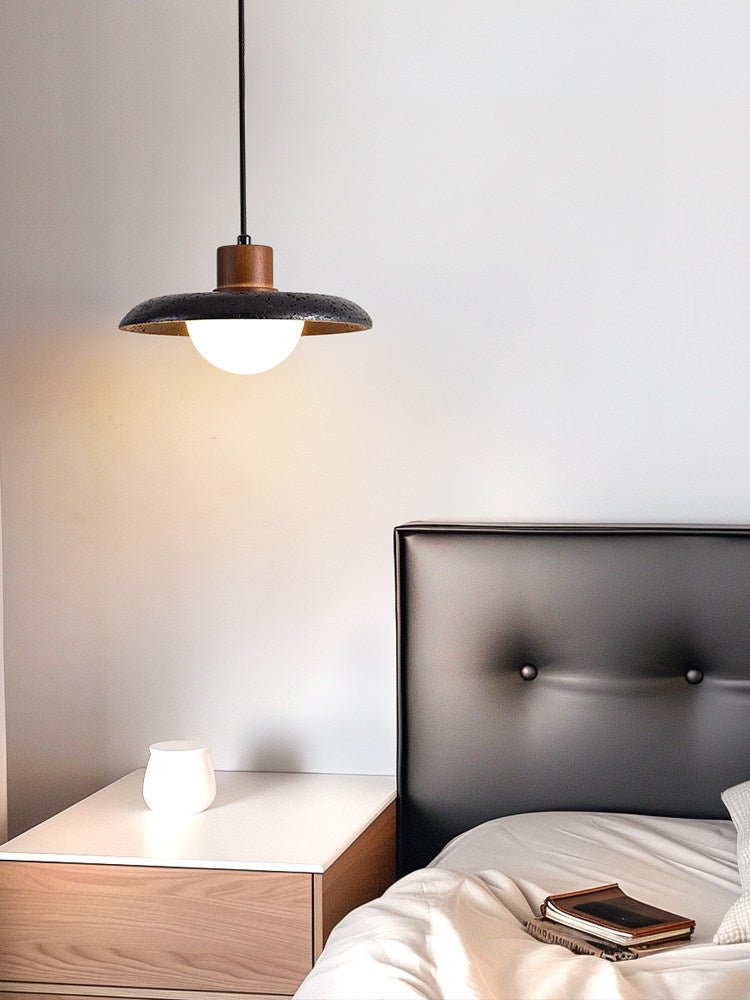 Podve Black Travertine Minimalist Pendant Light