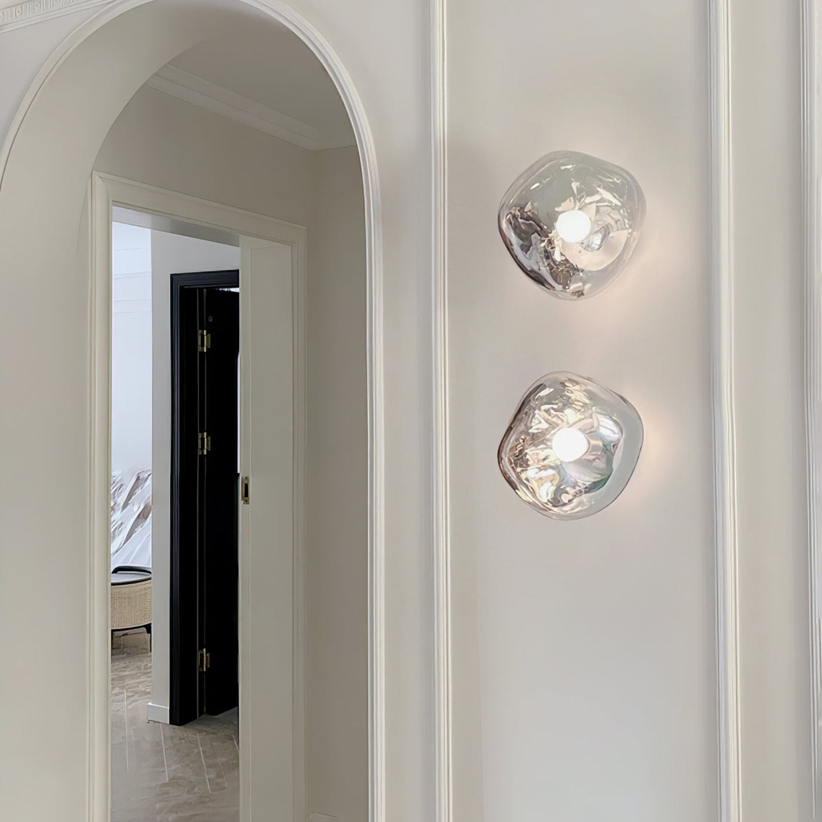 Leni Amber Glass Wall Lamp