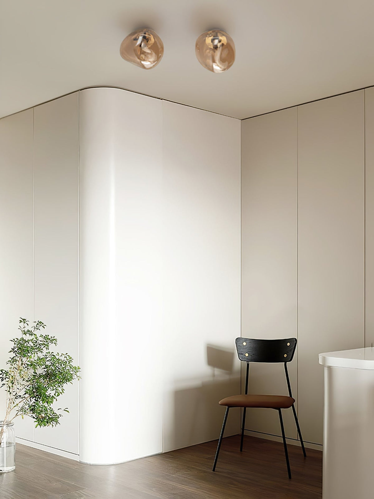 Leni Amber Glass Wall Lamp