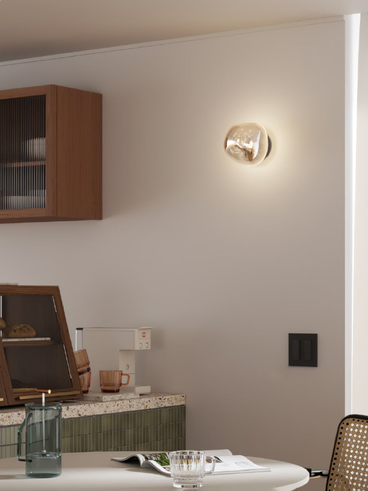 Leni Amber Glass Wall Lamp
