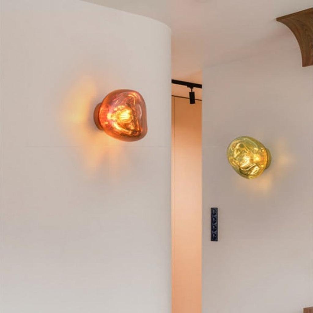 Leni Amber Glass Wall Lamp