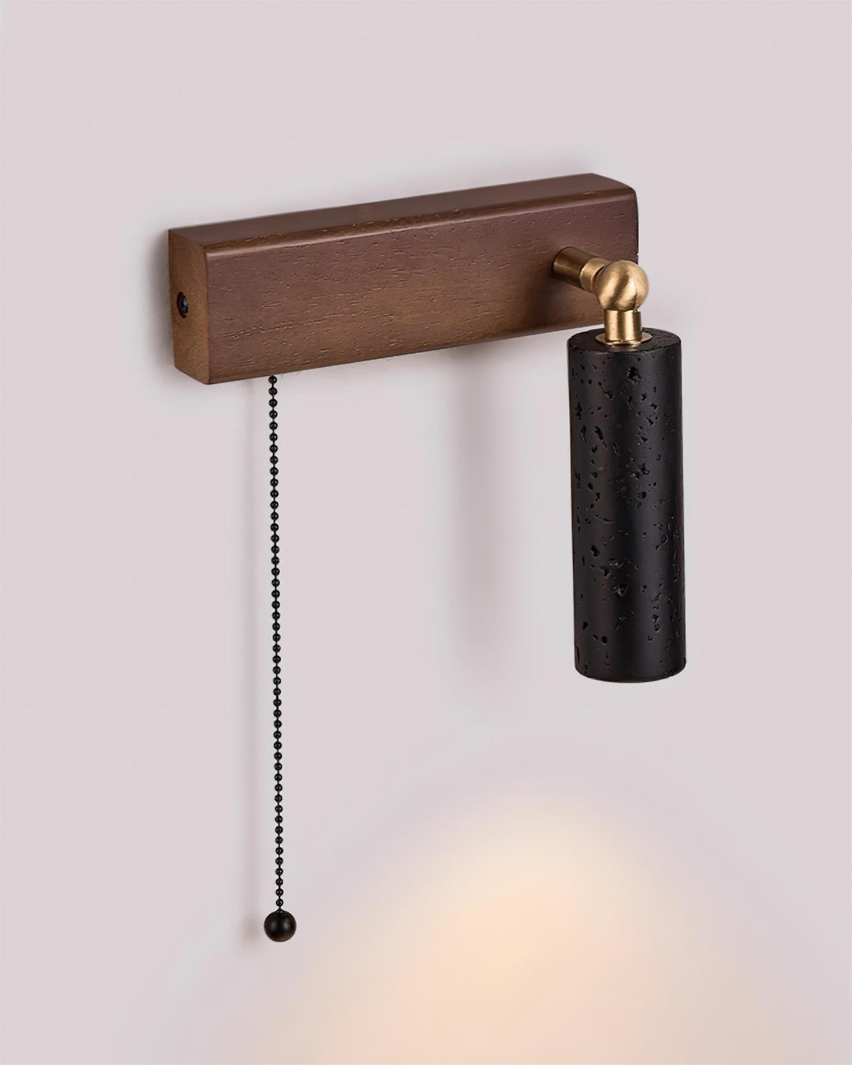 Dravyn Wall Lamp Black Travertine Spotlight