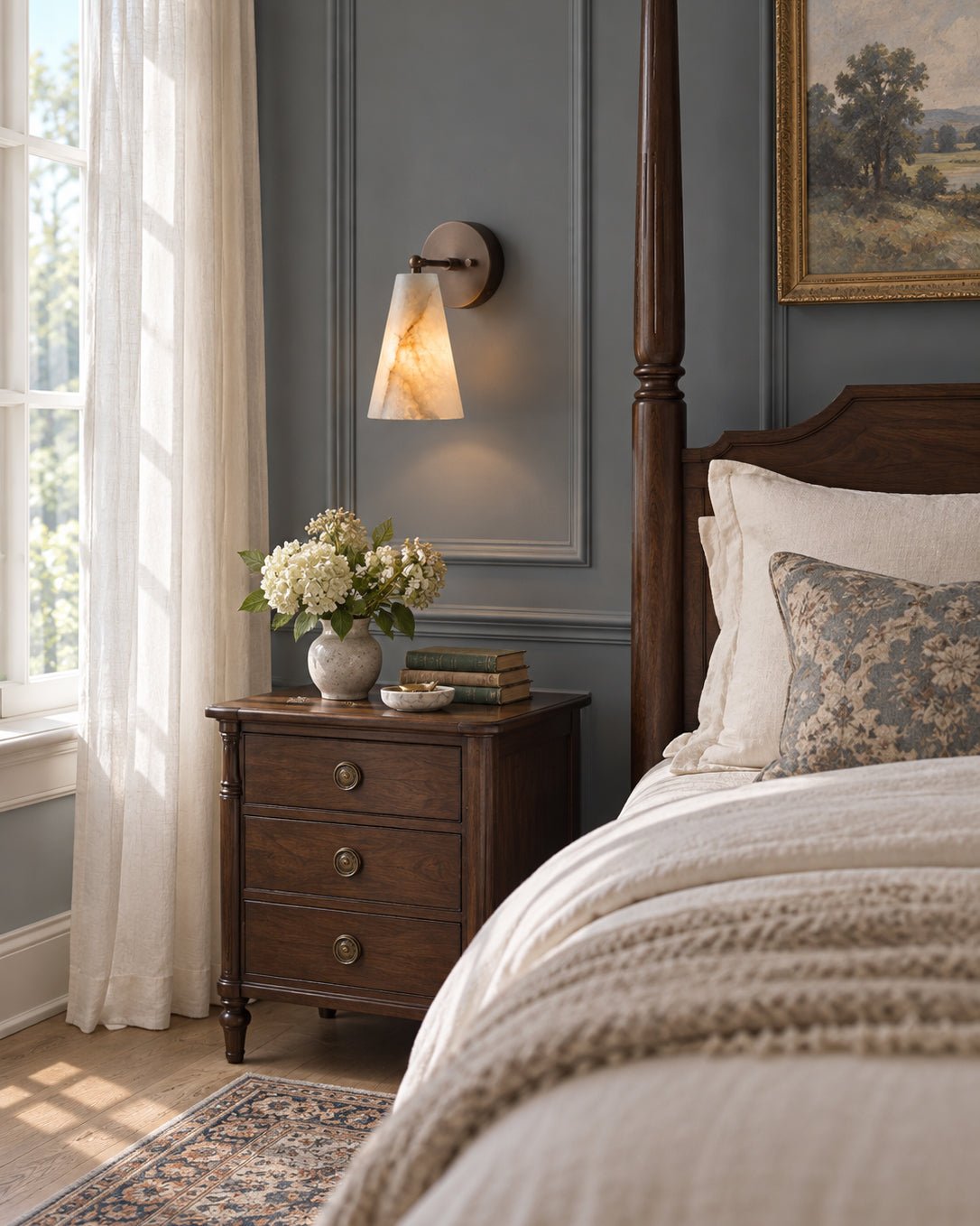 Castercombe Alabaster Wall Sconce
