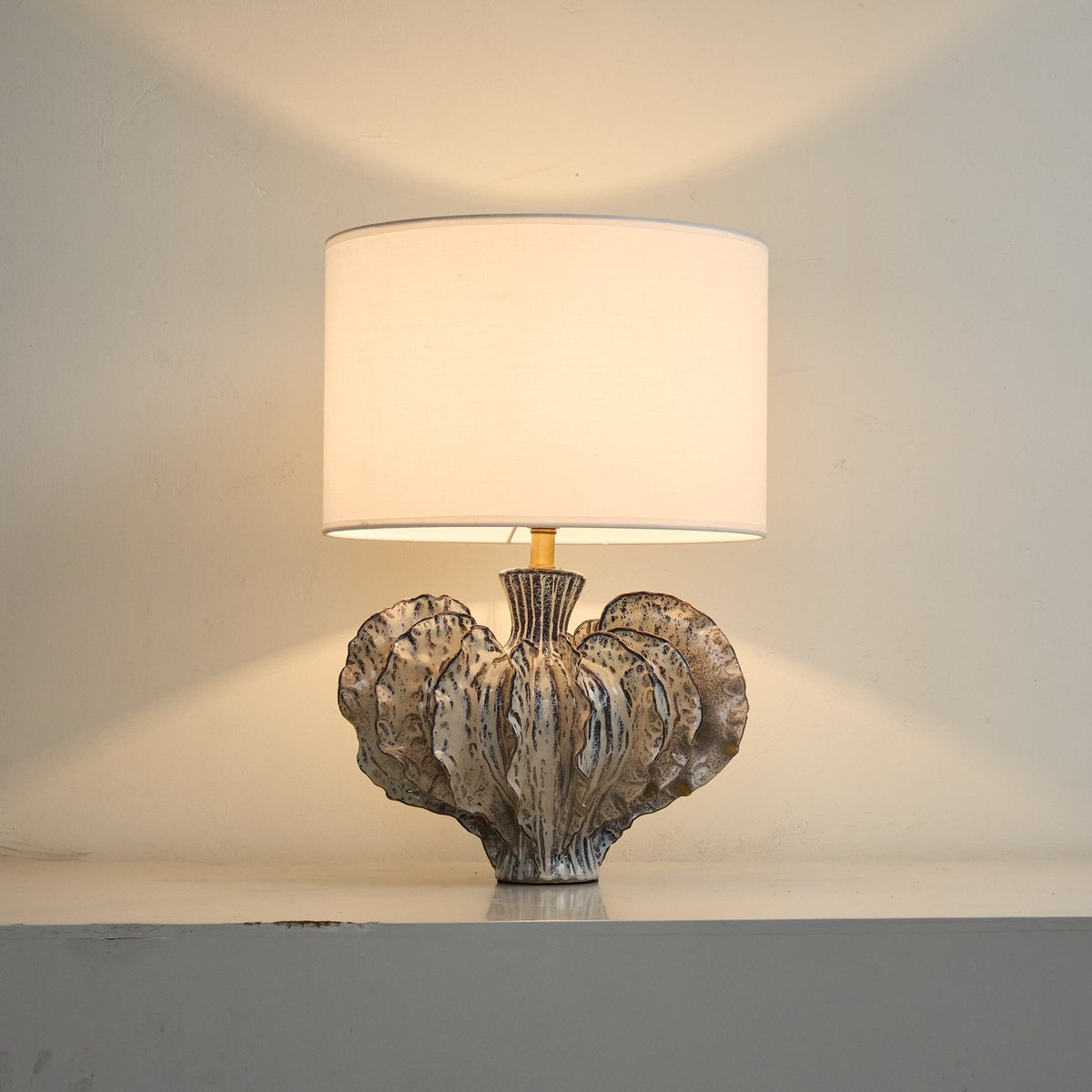 Leaf Shaped Ceramic Table Lamp