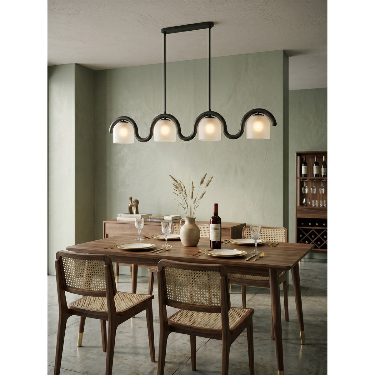 Lenox Linear Glass Chandelier