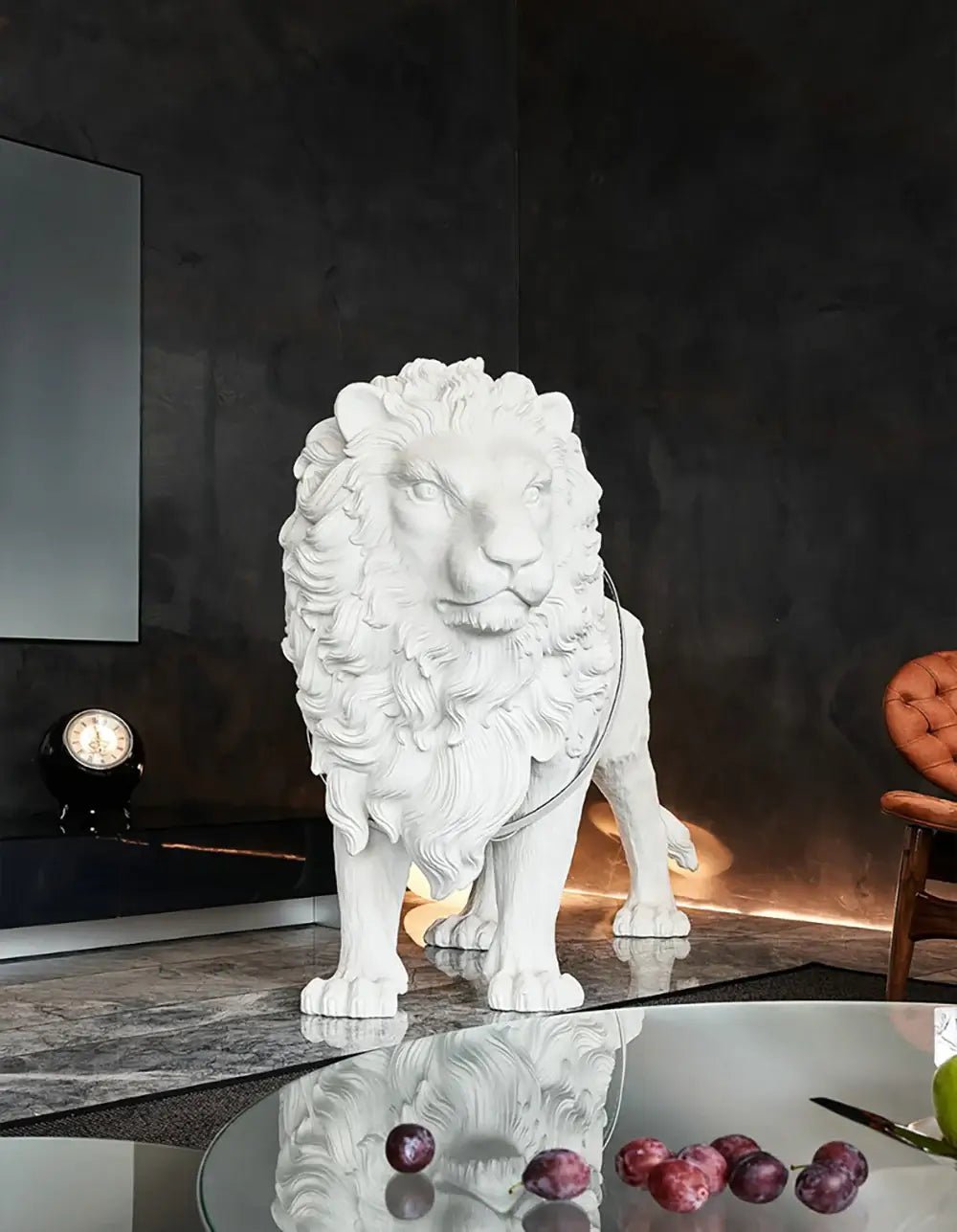 Brynis Lion Sculpture Floor Lamp