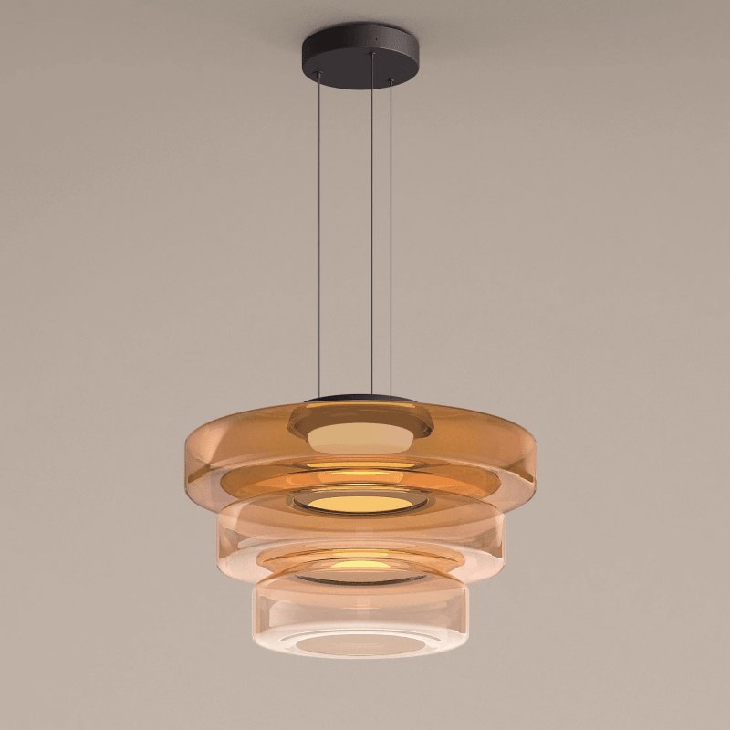 Lioralaine Pendant Lamp Glass Circles Multi-Level
