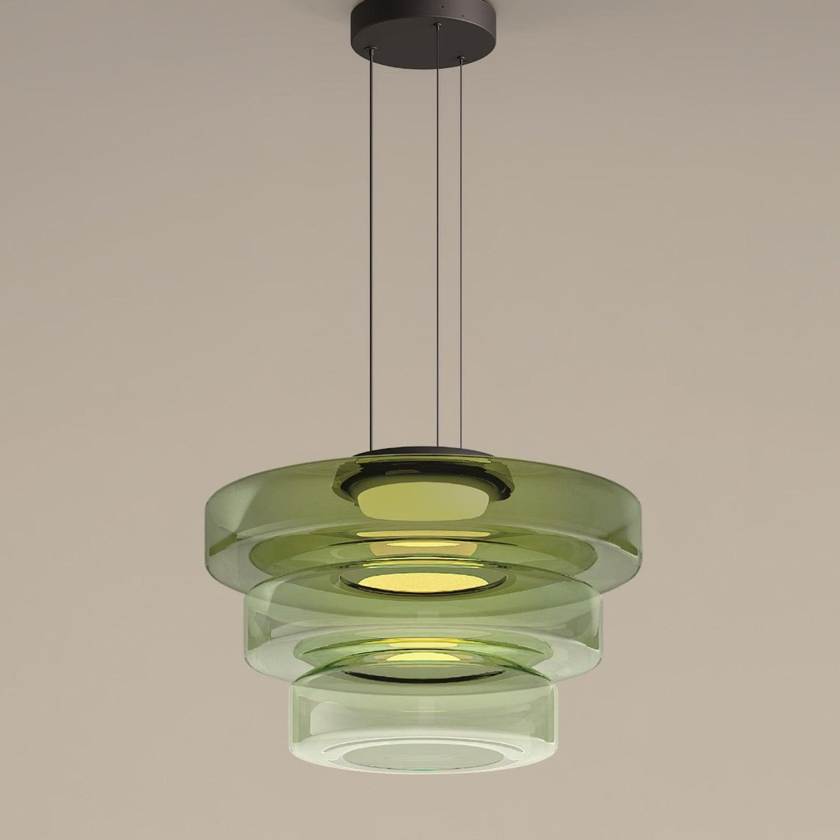 Lioralaine Pendant Lamp Glass Circles Multi-Level