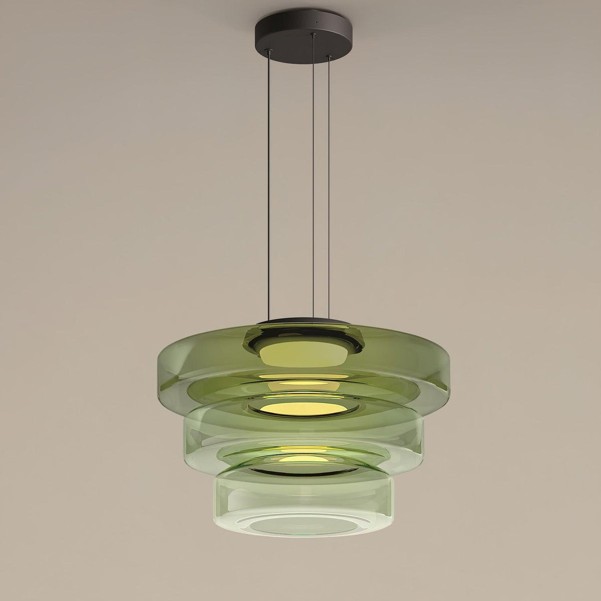 Lioralaine Pendant Lamp Glass Circles Multi-Level