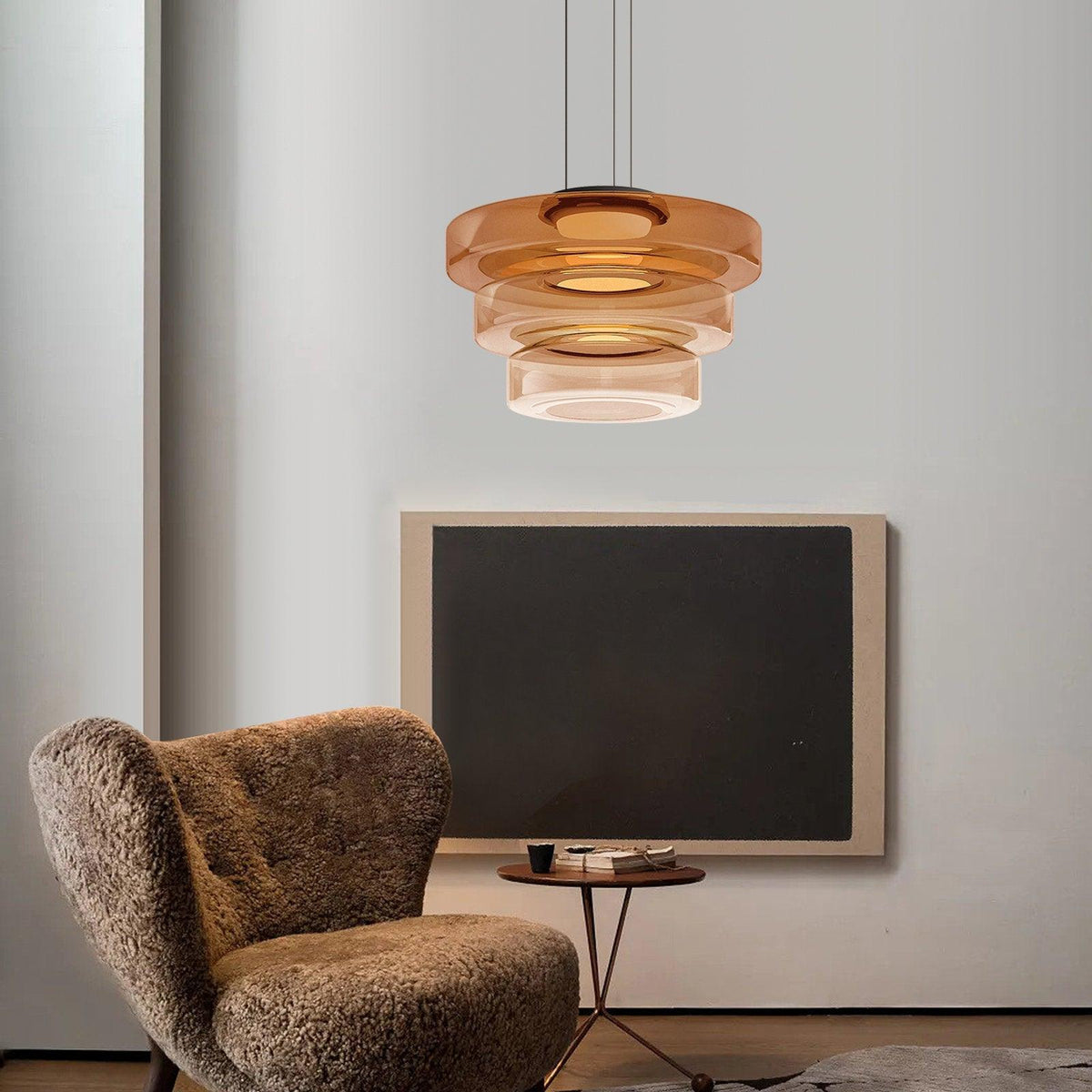 Lioralaine Pendant Lamp Glass Circles Multi-Level