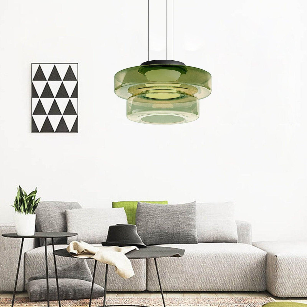 Lioralaine Pendant Lamp Glass Circles Multi-Level
