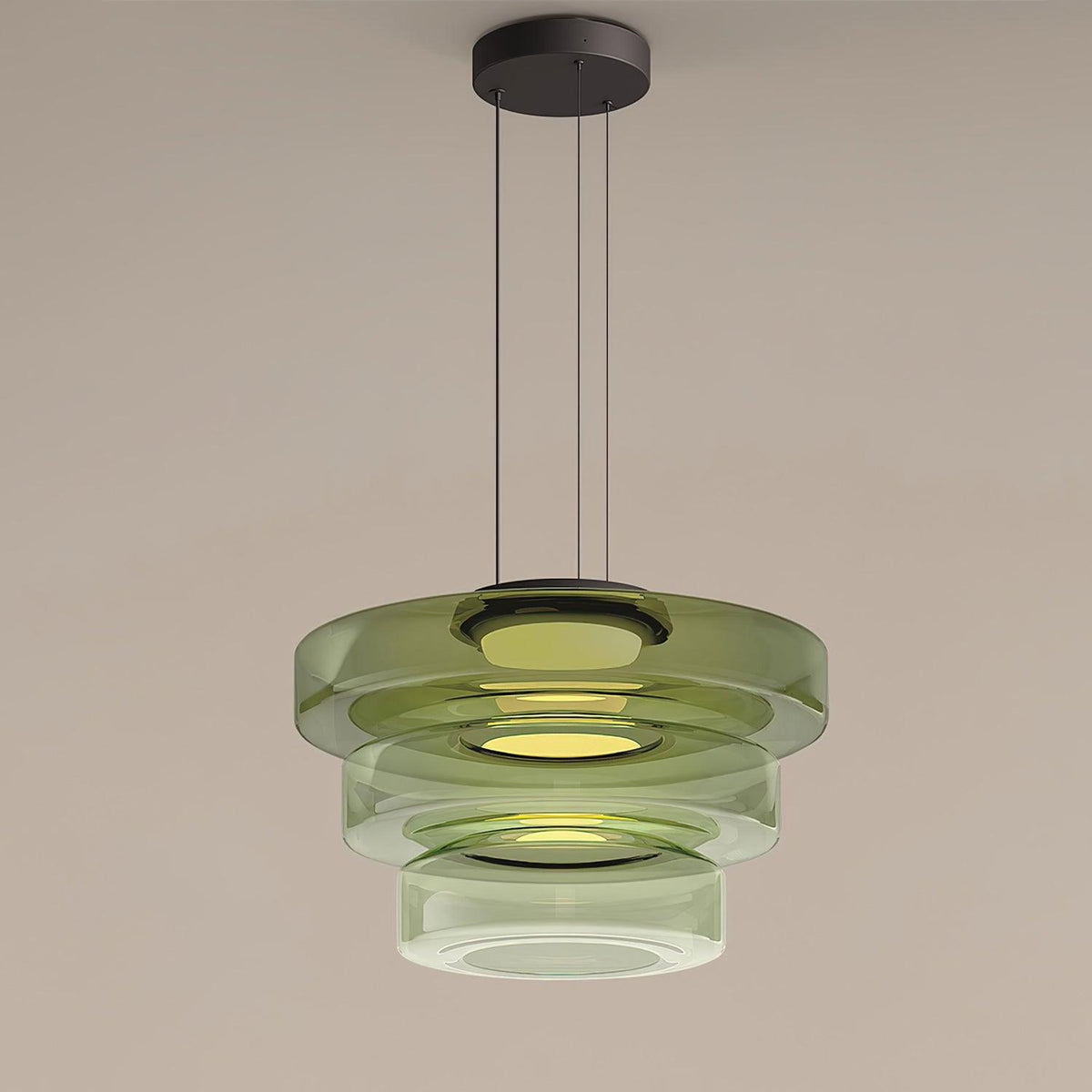 Lioralaine Pendant Lamp Glass Circles Multi-Level