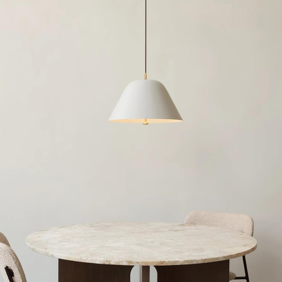 Pendant Lamp Modern Metal Shade in Green and White Minimalist