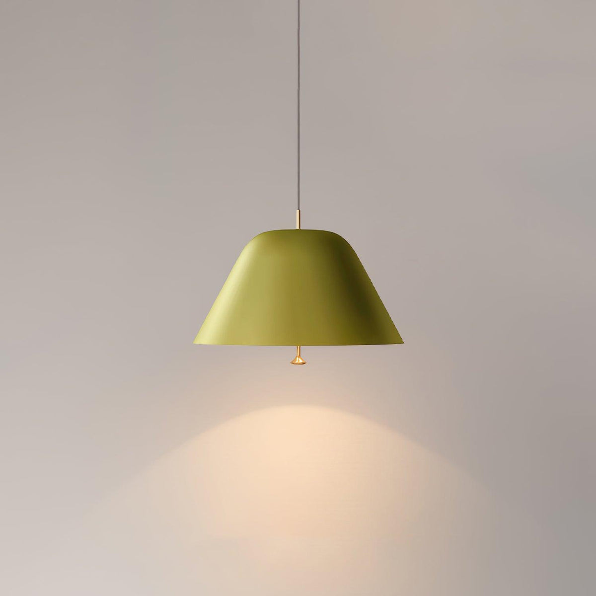 Pendant Lamp Modern Metal Shade in Green and White Minimalist