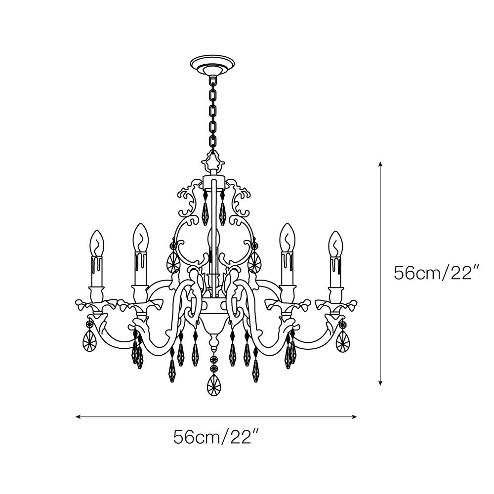 Foluves Chandeliers Luxurious Crystal
