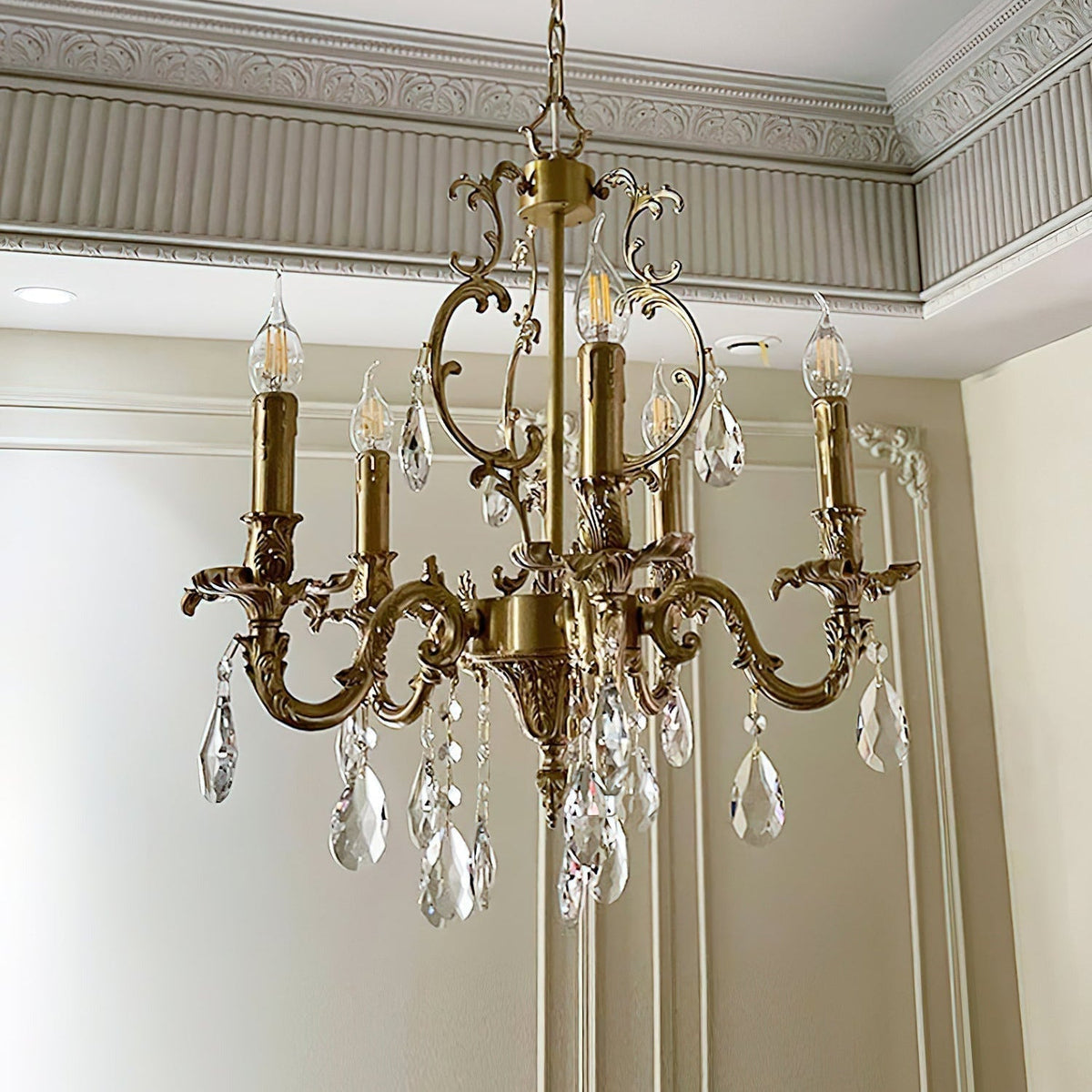 Foluves Chandeliers Luxurious Crystal