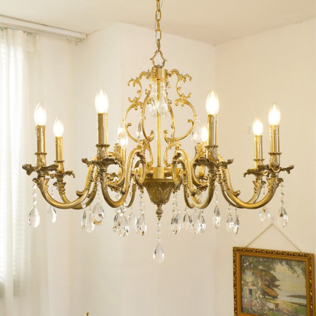 Foluves Chandeliers Luxurious Crystal