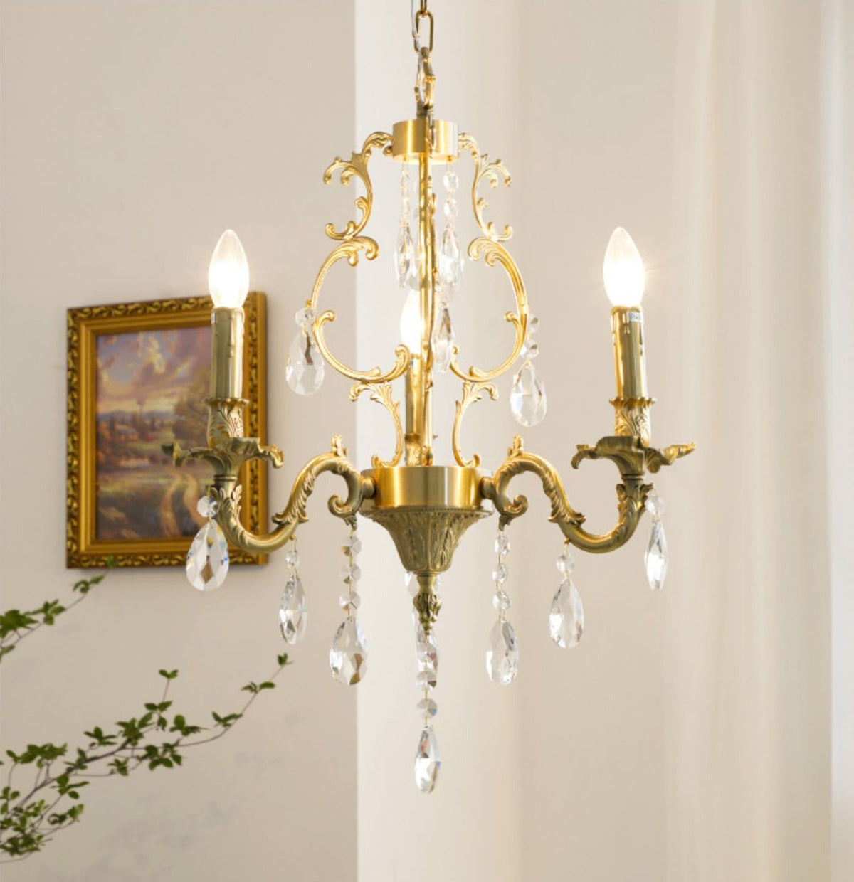Foluves Chandeliers Luxurious Crystal