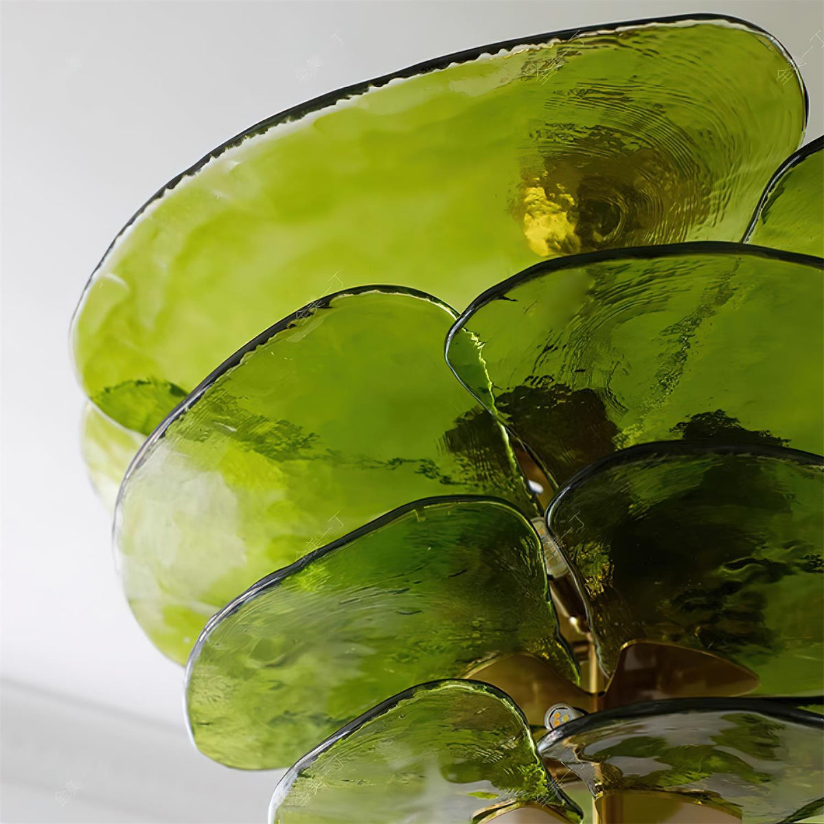 Resovon Chandelier Glass Contemporary Leaf Layered