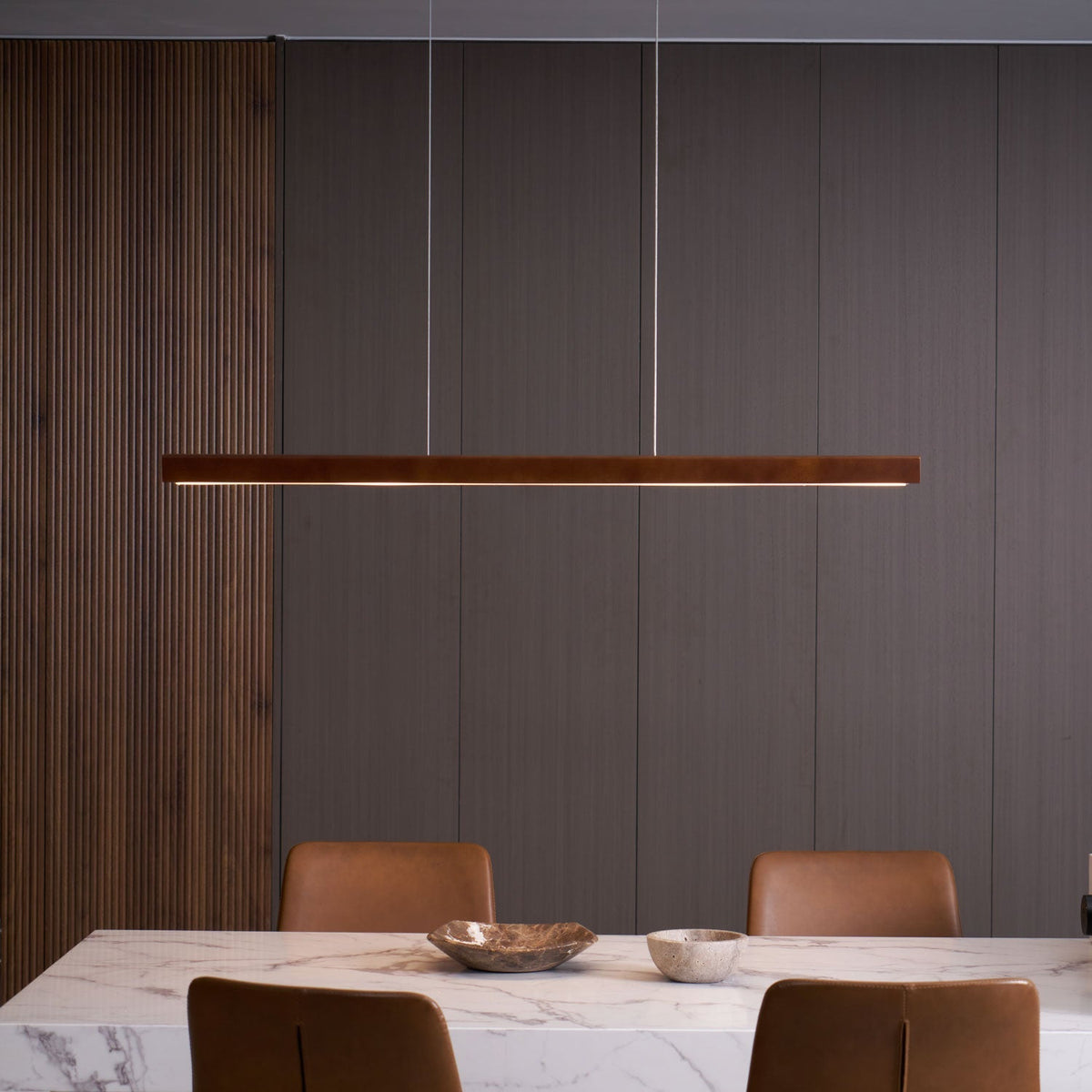 Calderwood Linear Wooden Pendant Light